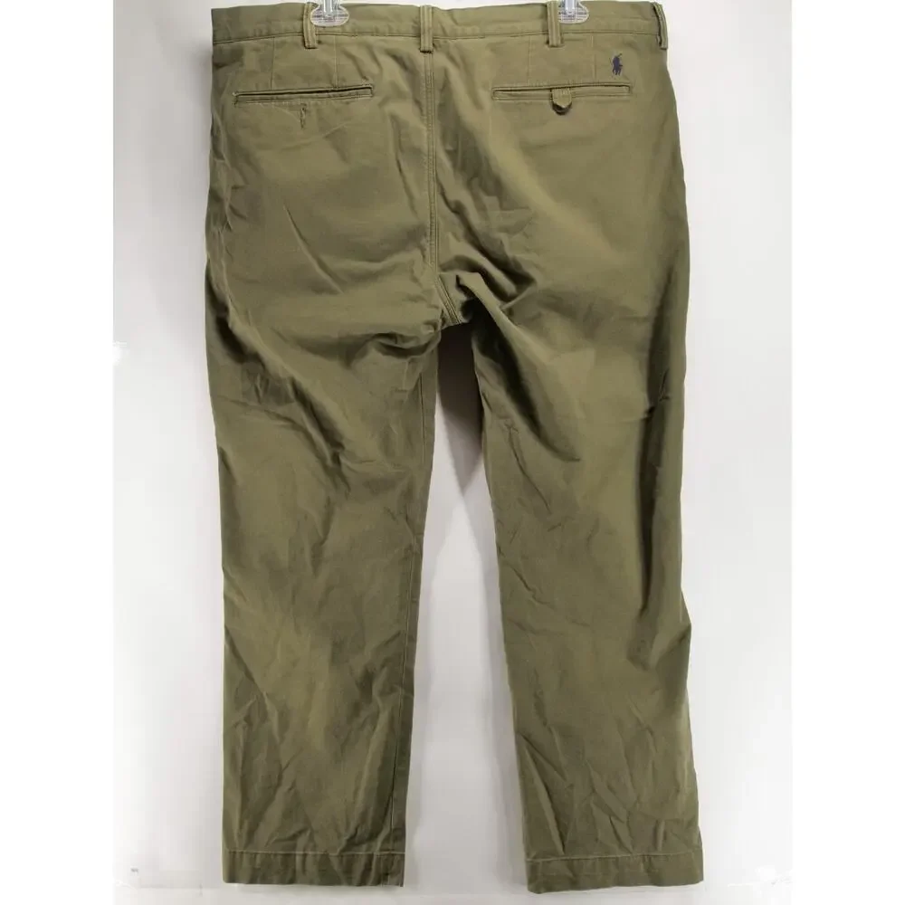 Polo Ralph Lauren The Polo Chino Pants Mens 38x30 Olive Green Stretch Straight
